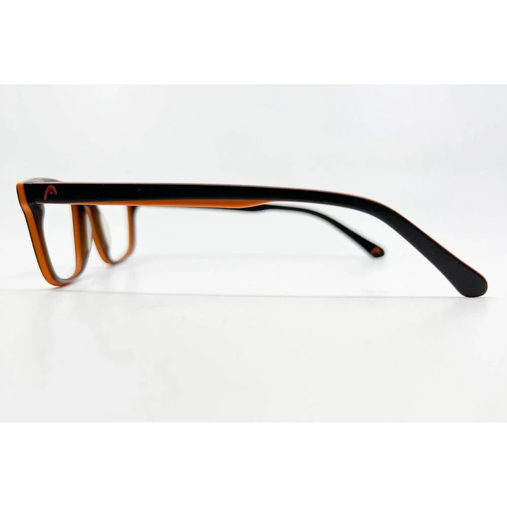 HEAD Eyeglasses Mens Black Orange Rectangular HD 686 C1 54-18-140